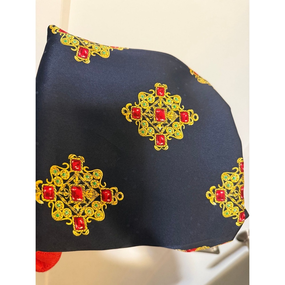 Chanel Black Silk Gripoix Jewelry Scarf